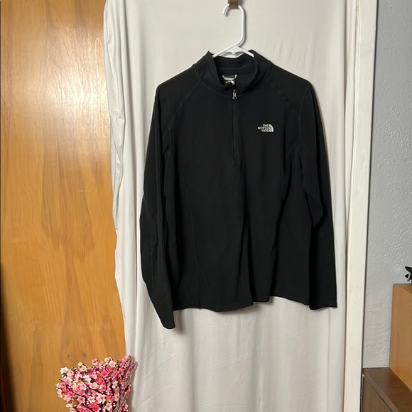 The North Face Women's Black Quarter-Zip Fleece Jacket Size XL - Picture 1 of 8